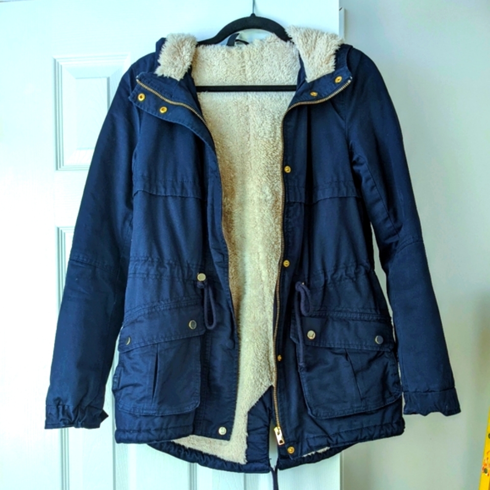 Fall jacket with cozy Sherpa lining - sz small